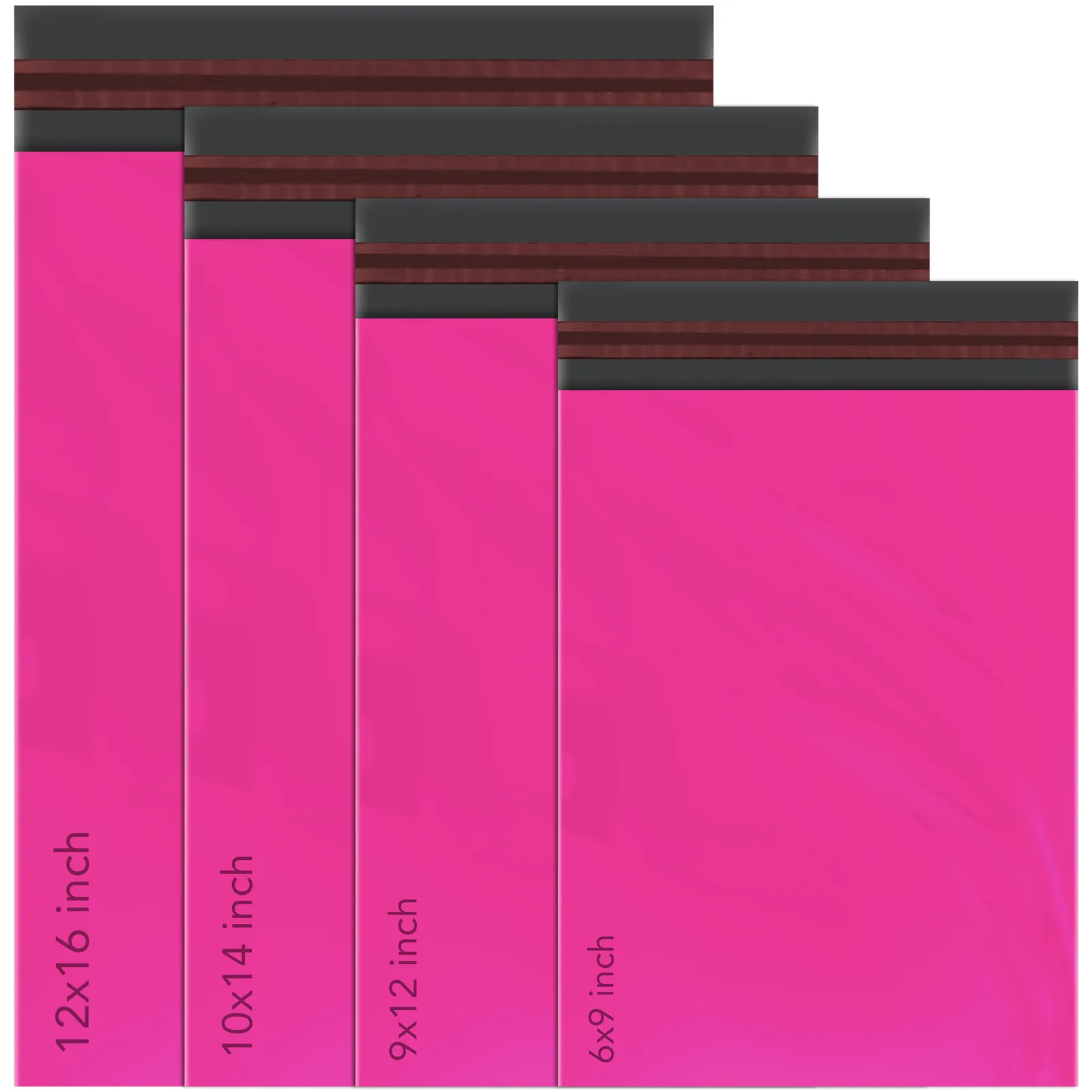 100 Mixed Size Mailing Poly Postal Self Seal Bags 4 Sizes 25 from Each