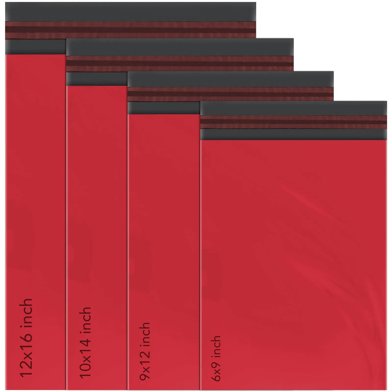 100 Mixed Size Mailing Poly Postal Self Seal Bags 4 Sizes 25 from Each