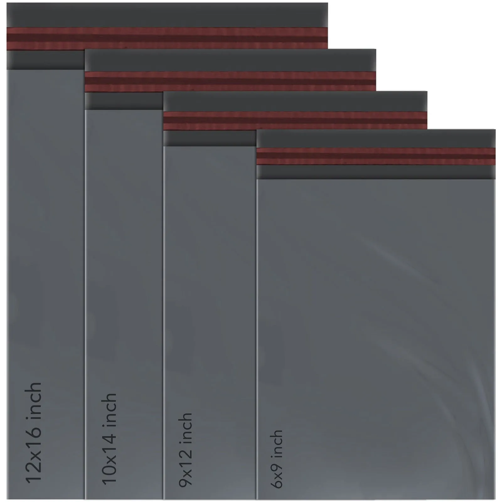 100 Mixed Size Mailing Poly Postal Self Seal Bags 4 Sizes 25 from Each