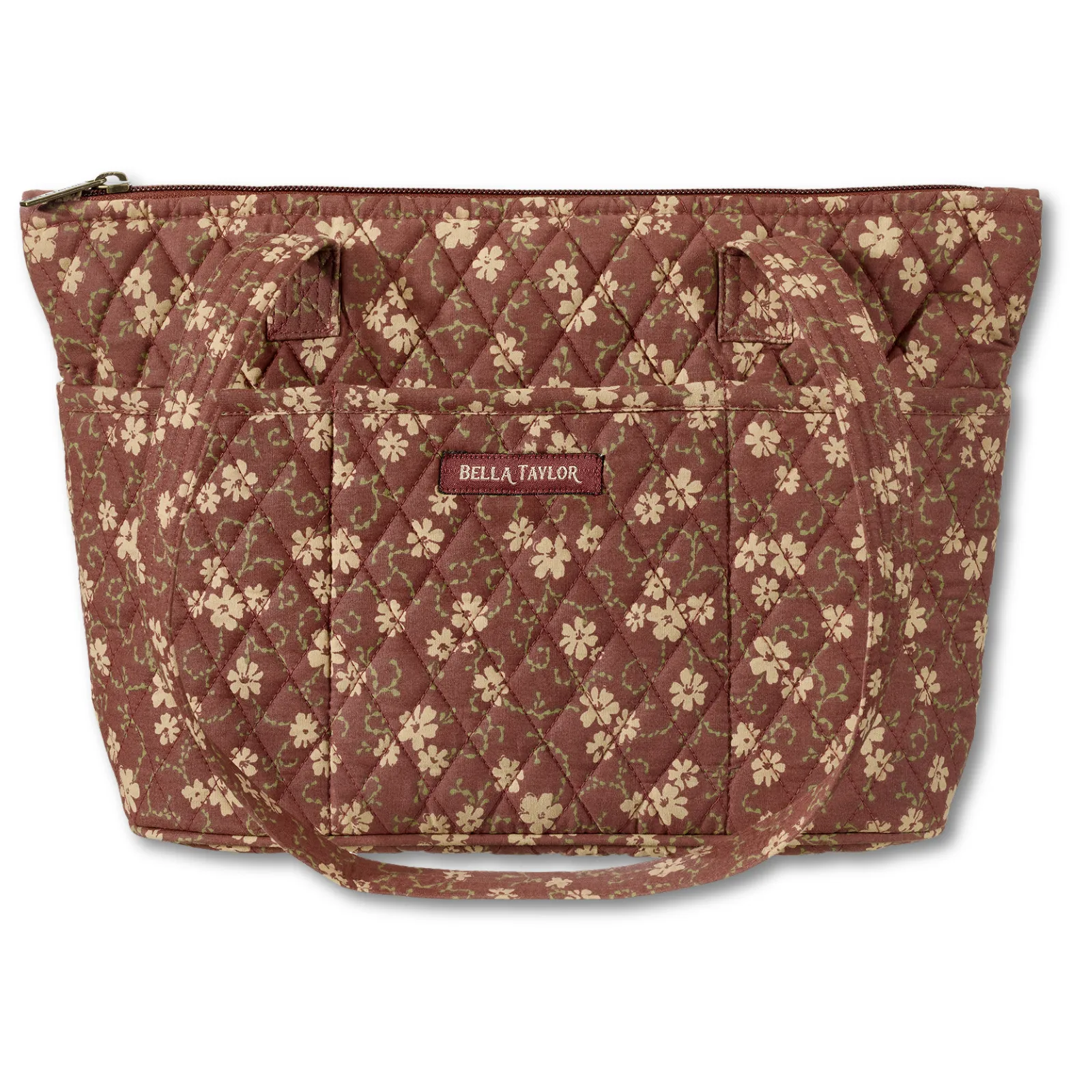 Burgundy Floral Small Tote