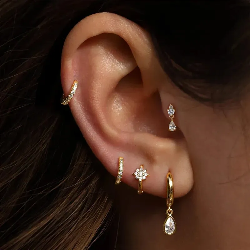 Dangling Waterdrop Labret Piercing