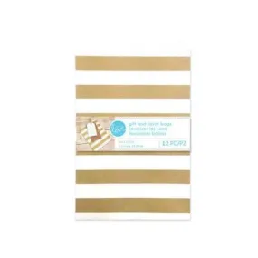 Gold Striped Gift & Favor Bags Set ( Case of 30 )
