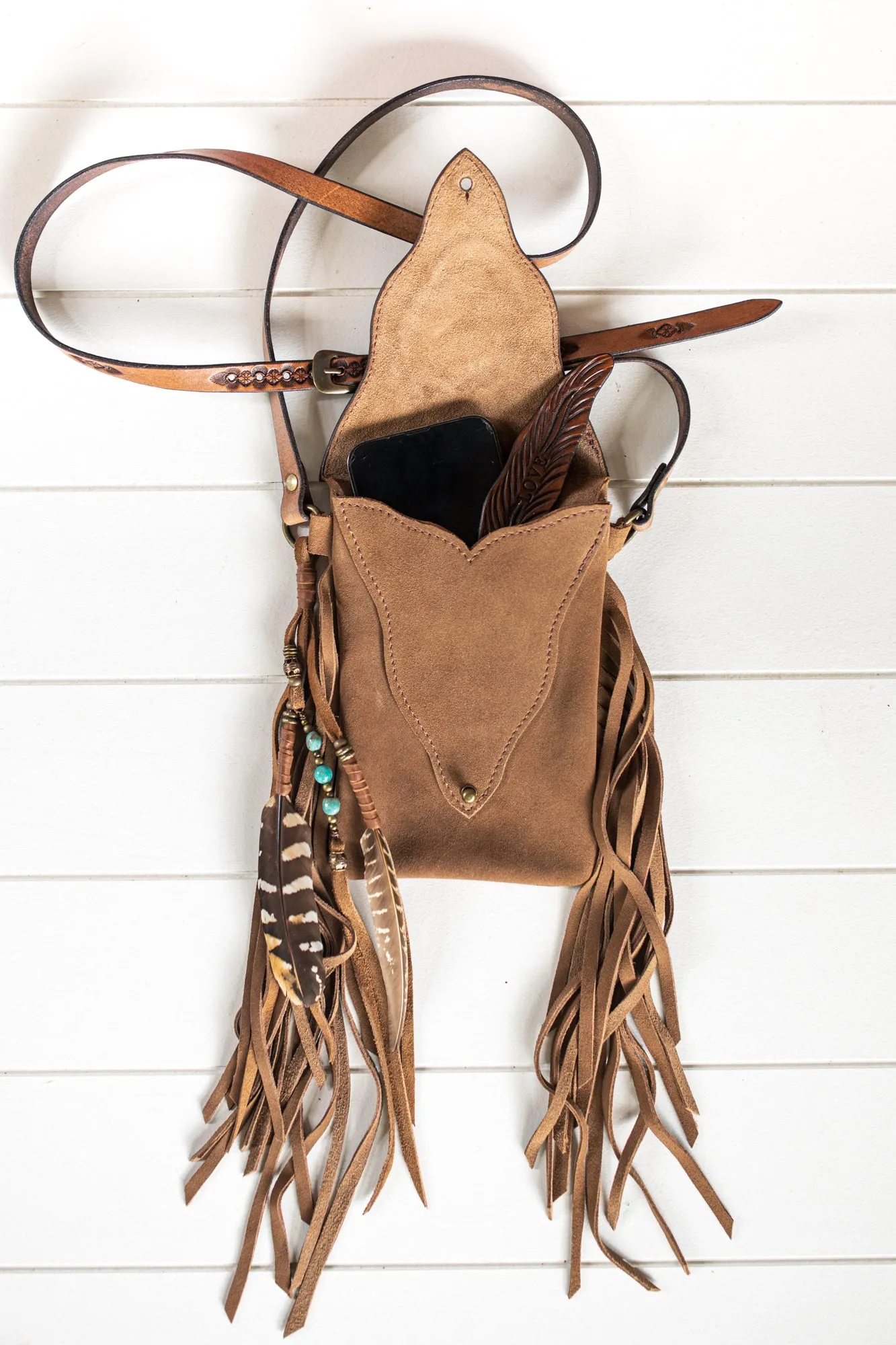 Gypsy Wanderer Phone Pouch with Larimar