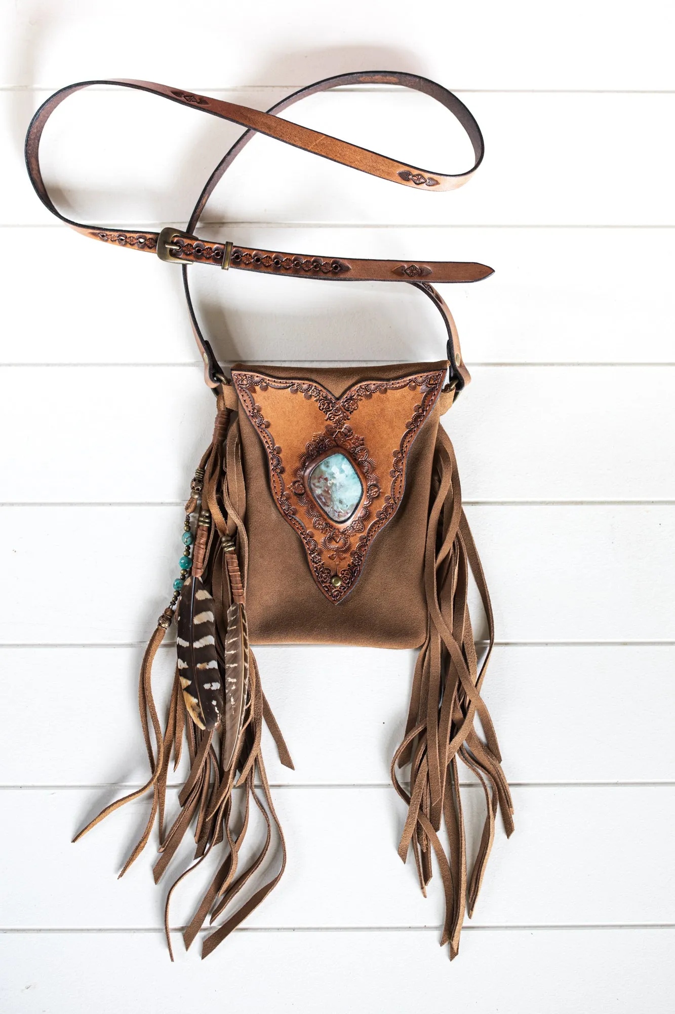 Gypsy Wanderer Phone Pouch with Larimar