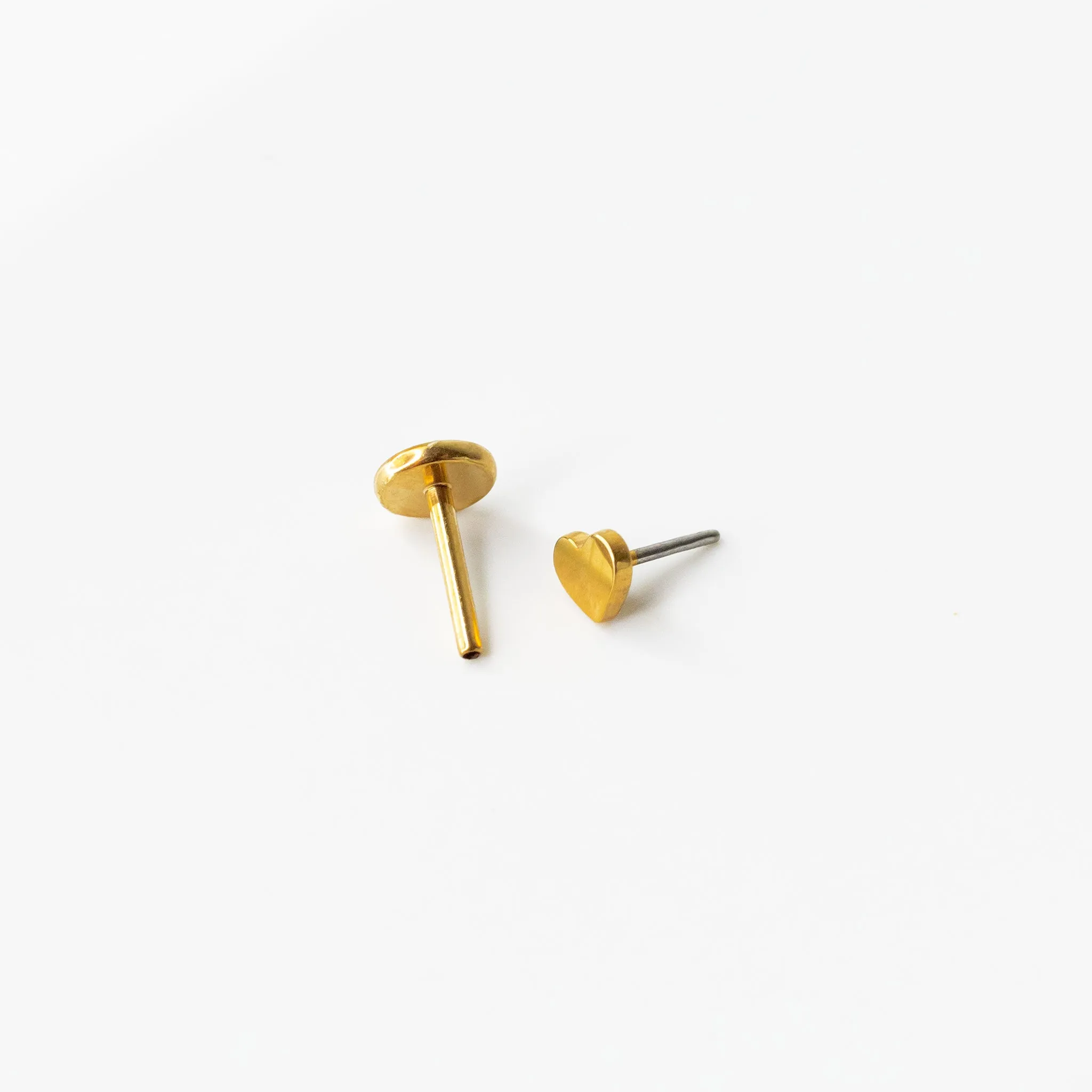 Heart Flat Back Sleeper Earrings