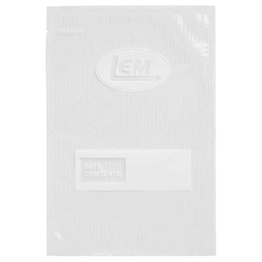 LEM MaxVac 44 Count 8" x 12" Quart Size Sturdy Vacuum Sealer Bags BPA Free 1387