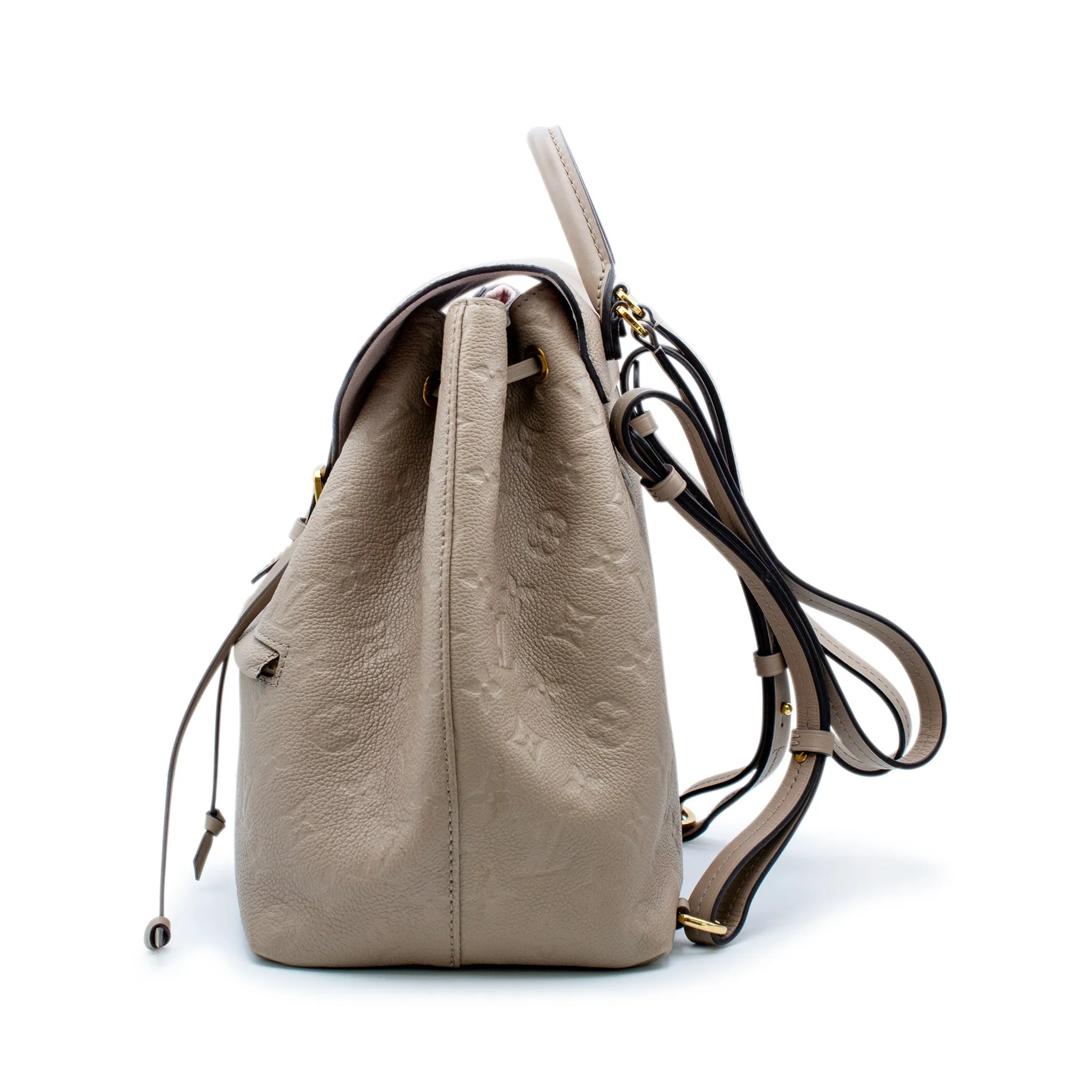Louis Vuitton Monogram Empreinte Montsouris PM M45410 Ladies Leather Backpack W/Box