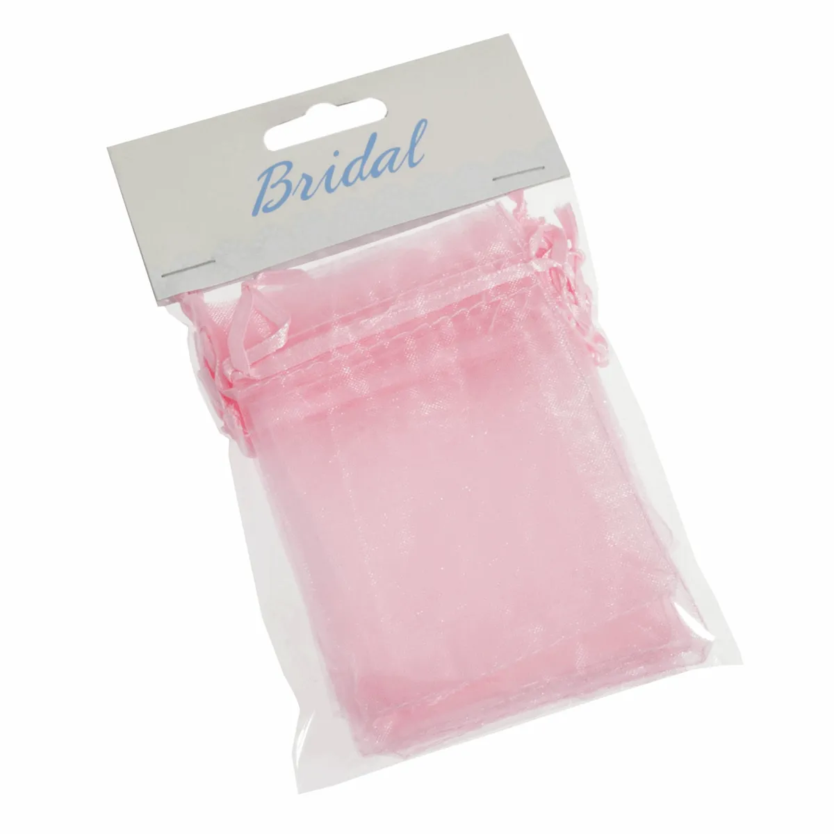 Pale Pink Organza Wedding Favour Bags - 7.5 x 10cm (Pack of 10)